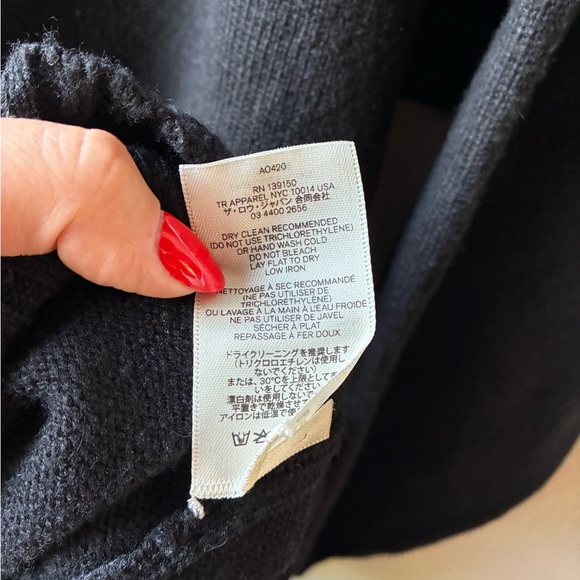 THE ROW Clelia Oversized Wool-Cashmere Sweater in Black (Size:L) - Picture 13 of 15